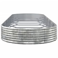 Ζαρντινιέρα Ασημί 450x140x36 εκ. Γαλβανισμένος χάλυβας 319042-thumb-3