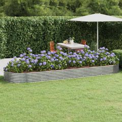 Ζαρντινιέρα Ασημί 450x140x36 εκ. Γαλβανισμένος χάλυβας 319042
