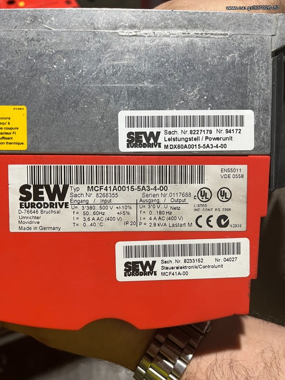  INVERTER SEW  EURODRIVE 1,5 KW 