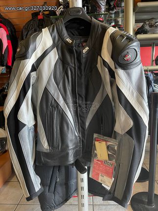 Προσφορά 200 ευρώ, IXS CORBIN leather jacket, ασημί/μαύρο