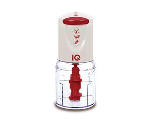 Πολυκόπτης IQ Multi 300W με διπλές ανοξείδωτες λεπίδες και κάδο 0.5 lt κόκκινος EM-505