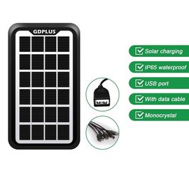 Ηλιακό Πάνελ 6V Φορτιστής Συσκευών Αδιάβροχο GD10X