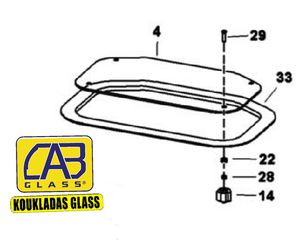 BOBCAT S175 - ΚΡΥΣΤΑΛΛΟ PANEL ΟΡΟΦΗΣ ΠΡΑΣΙΝΟ-thumb-1