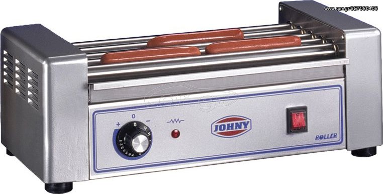 Συσκευή Hot Dog  ρόλλερ με πέντε περιστρεφόμενες ράβδους Διαστάσεις 50X24X18