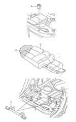 Κλιπς κλειδώματος καθίσματος πίσω θέσεων Audi VW Skoda 2τμχ-thumb-1