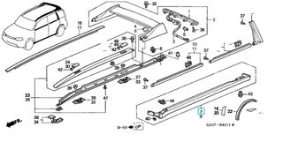 ΜΑΣΠΙΕΣ ΕΞΩΤΕΡΙΚΟΣ ΔΕΞΙΟΣ HONDA HR-V 3DR '00-'03 (71800S2H920ZT)