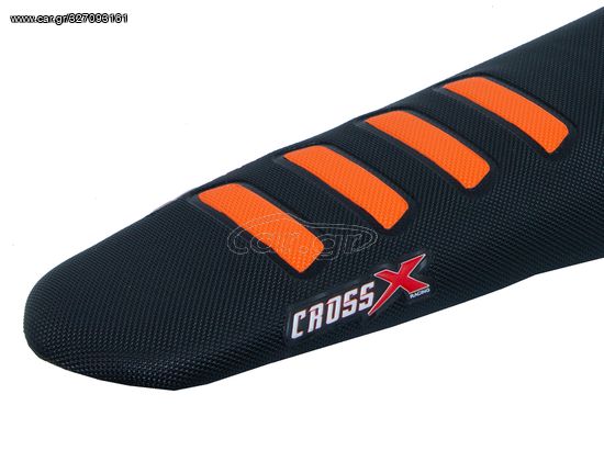 Κάλυμμα καθίσματος CROSS X racing UGS COLOR WAVE BLACK/ORANGE KTM SX/SX-F(’19-’22), EXC (’20-’23)