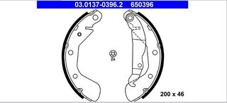 ΣΕΤ ΣΙΑΓΩΝΕΣ ΦΡΕΝΩΝ ASTRA-F-G KADETT/E  200Χ45 (ΑΥΤΟΜΑΤΗ ΡΥΘΜΙΣΗ)