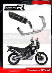 Dominator  Εξάτμιση Ολόσωμη ΗP6 Black S.Steel/Carbon End Aprilia Tuareg 660 2021 - 2022 Με Σιγαστήρα 