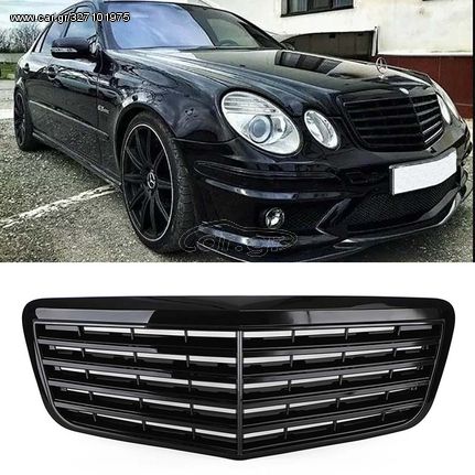 Μάσκα Για Mercedes-Benz E-Class W211 06-09 Amg / Avantgarde Μαύρο Γυαλιστερό 1 Τεμάχιο