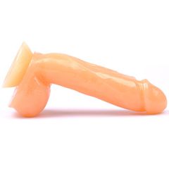 Λευκό ρεαλιστικό ντίλντο σε στύση ToyBoy 15 X Ø 5 cm