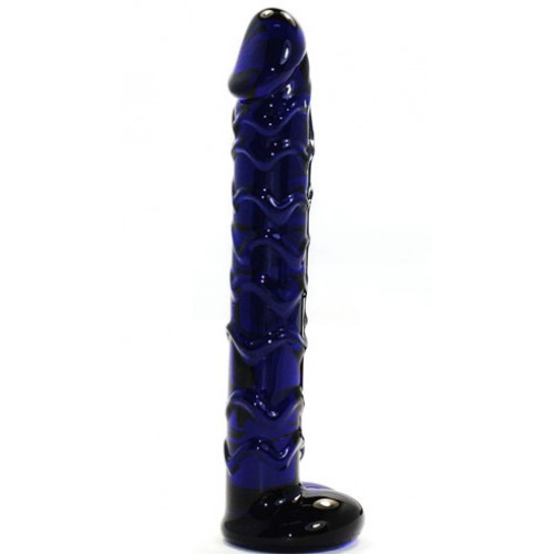 Γυάλινο Μπλέ Ντίλντο 19cm