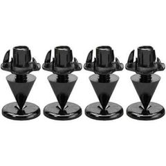 MONACOR SPS-10/SC Black Chromium Plated Set of Small Speaker Spikes - MONACOR