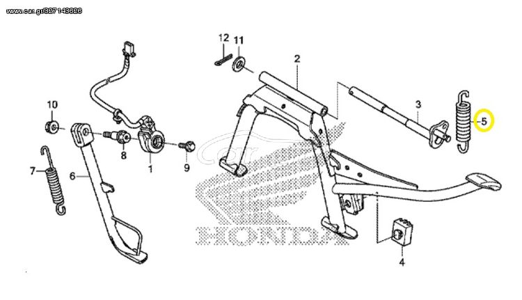 Ελατήριο Κεντρικού Στάντ Honda ANC.125 Mode 50520K29900