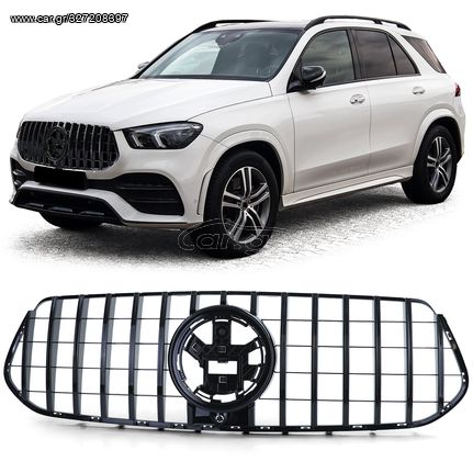 Σπορ μάσκα ψυγείου μαύρη γυαλάδα για Mercedes GLE SUV V167 από 18 με σπορ πακέτο