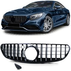 Σπορ μάσκα μαύρο γυαλιστερό χρώμιο για Mercedes S Coupe Cabrio C217 14-17