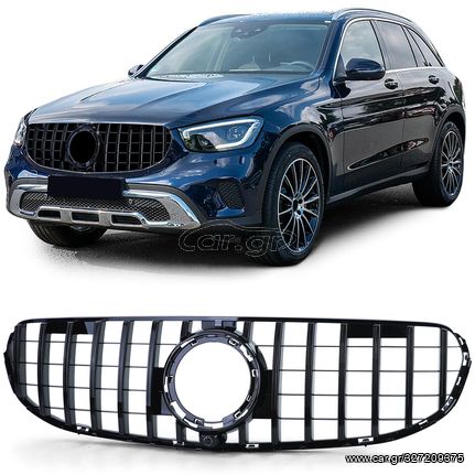 Sport μάσκα ψυγείου μαύρη γυαλάδα για Mercedes GLC X253 χωρίς sport πακέτο από 19