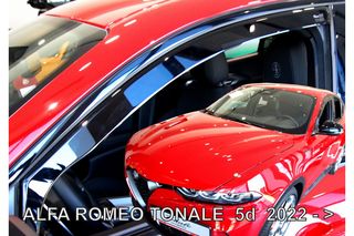 ΑΝΕΜΟΘΡΑΥΣΤΕΣ ΓΙΑ ALFA ROMEO TONALE 5D 2020-  ΖΕΥΓΑΡΙ ΑΠΟ ΕΥΚΑΜΠΤΟ ΦΙΜΕ ΠΛΑΣΤΙΚΟ HEKO - 2 ΤΕΜ.