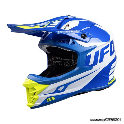 ΚΡΑΝΟΣ UFO Intrepid Helmet - Blue/White/Neon Yellow size L..ΠΡΟΣΦΟΡΑ!!!