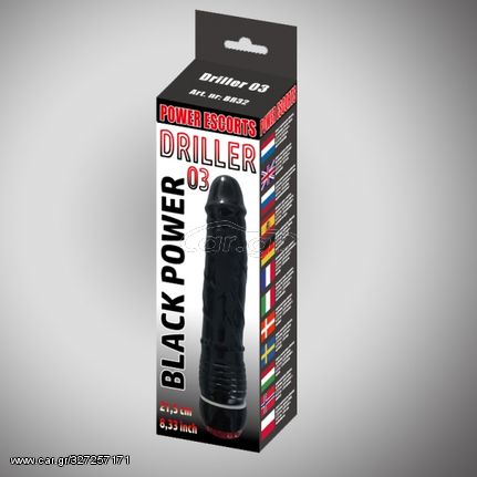 Driller 03 black 21,5 cm realistic vibrating