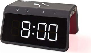 Nedis WCACQ30BK Alarm Clock With Wireless Charging And Night Light 5 / 7.5 / 10 / 15W