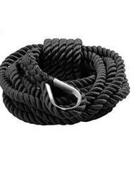 Rope with rose inox 10mm 6m black osculati