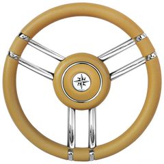 Apollo steering wheel SS+polyurethane Ø350mm ivory