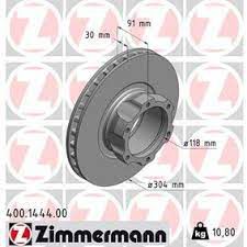 ΔΙΣΚΟΠΛΑΚΑ ΦΡΕΝΟΥ ΕΜΠΡΟΣ (6 ΜΠΟΥΛΟΝΙΑ) MERCEDES BENZ T2/LN1, 609 - 815 86- (ΑΕΡΙΖΟΜΕΝΗ 304MM) ZIMMERMAN GERMANY 6684210112