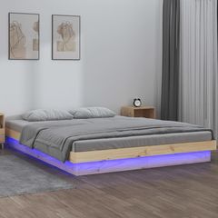 ΠΛΑΙΣΙΟ ΚΡΕΒΑΤΙΟΥ ΜΕ LED 150 X 200 ΕΚ. ΜΑΣΙΦ ΞΥΛΟ 5FT KING SIZE 819977