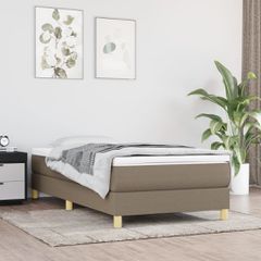 Σκελετός Κρεβατιού Χωρίς Στρώμα Taupe 90x190 εκ. Υφασμάτινο 3120578
