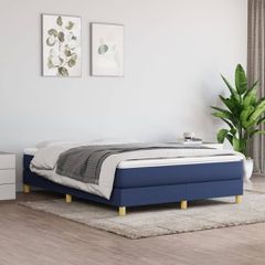 Σκελετός Κρεβατιού με Ελατήρια Μπλε 140x190 εκ. Υφασμάτινο 3120612