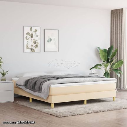 ΠΛΑΙΣΙΟ ΚΡΕΒΑΤΙΟΥ BOXSPRING ΚΡΕΜ 160X200 ΕΚ. ΥΦΑΣΜΑΤΙΝΟ 3120627