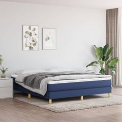 Σκελετός Κρεβατιού με Ελατήρια Μπλε 180x200 εκ.Υφασμάτινο 3120636