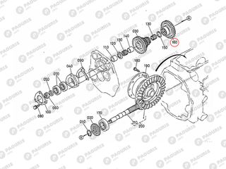 Γρανάζι - κόμπλερ διαφορικού 46 δόντια Kubota: T0070-22810-thumb-1