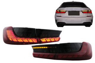 ΦΑΝΑΡΙΑ ΠΙΣΩ Full LED Taillights BMW 3 Series G20 G28 M3 G80 Sedan (2018-2022) Red Smoke with Dynamic Sequential Turning Light