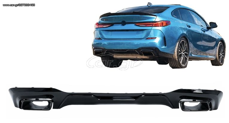 ΠΙΣΩ ΣΠΟΙΛΕΡ Rear Bumper Valance Diffuser with Black Exhaust Tips BMW 2 Series F44 Gran Coupé (2020-up) M235I Design.