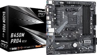 Asrock Mb Socket Amd AM4, Cs Amd B450, 4 Dimm Sockets DDR4, D-SUB/DVI-D/HDMI, Lan GIGABIT, MICRO-ATX, 2YW. - (B450M PRO4 R2.0)