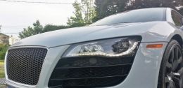 Μασκα εμπρός Audi R8 (2007-2012) Honeycomb Piano Black-thumb-5