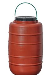 ΒΑΡΕΛΙ ΠΛΑΣΤΙΚΟ ΜΕ ΣΤΡΟΓΓΥΛΟ ΧΕΡΟΥΛΙ 14L COSMOPLAST