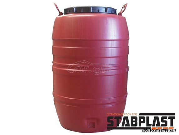 ΒΑΡΕΛΙ ΠΛΑΣΤΙΚΟ ΣΤΡΟΓΓΥΛΟ ΜΕ ΧΕΙΡΟΛΑΒΗ 60L STABPLAST