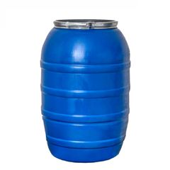 ΒΑΡΕΛΙ ΠΛΑΣΤΙΚΟ ΣΤΡΟΓΓΥΛΟ ΜΕ ΤΣΕΡΚΙ 200L ΜΠΛΕ