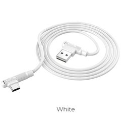 HOCO cable USB Pleasure Silicone charging data cable for Type C X46 92 degree 1 meter white