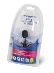 Esperanza EH178 Microphone with clip Black-thumb-2