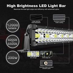 LED Μπάρα 9D 2 Σκάλες 390 Watt 10-30 Volt DC Ψυχρό Λευκό 12000lm-thumb-4