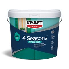 Σιλικονούχο Ακρυλικό Χρώμα Λευκό 4 SEASONS Waterproof Kraft 10ltr