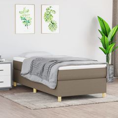Σκελετός Κρεβατιού Χωρίς Στρώμα Taupe 100 x 200 εκ. Υφασμάτινο 3120941