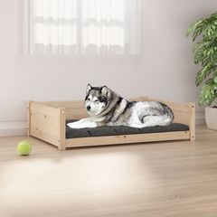 vidaXL Κρεβάτι Σκύλου 105,5x75,5x28 εκ. από Μασίφ Ξύλο Πεύκου