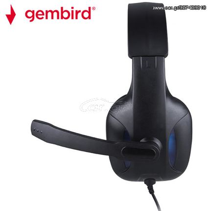 GEMBIRD GAMING HEADSET WITH VOLUME CONTROL MATTE BLACK