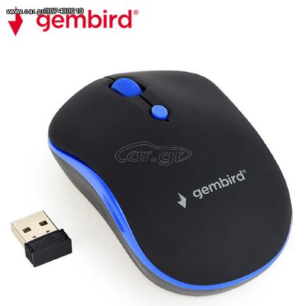 GEMBIRD WIRELESS OPTICAL MOUSE BLACK/BLUE