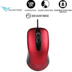 ALCATROZ USB SILENT MOUSE STEALTH 5 M.RED